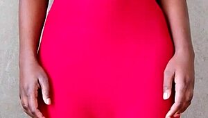 sexy african lady bares huge tits tease