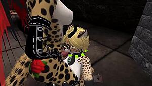 demon hunter shemale fucks furry monster with blowjob action