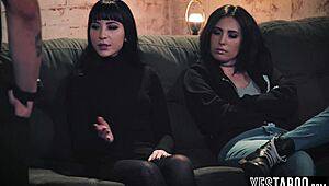 Petite Criminal MILF Takes Anal Threesome Pounding From Big Dick Parole Officer