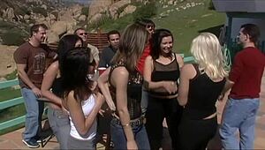 Blonde curvy mom in fishnets and heels gets pussy fingered, anal fucked, and facial cumshot doggystyle on bed!