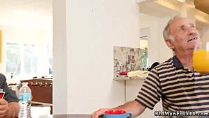 OLD MAN POUNDS HOT BRUNETTE TEEN CHICK RAW!