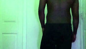 She sways on the balcony, alternating dances with anal catwalk struts.