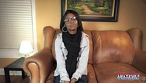 Sylvia Nerdy Brunette Glasses Slams Sloppy Deepthroat Cock Blowjob