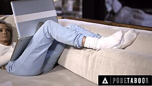 Hey stepson, trade your help for mommy's sloppy deepthroat and rough doggystyle pounding?