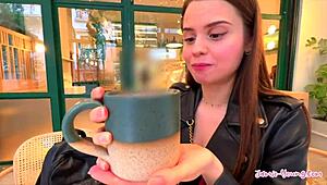 petite horny greek brunette pov shower sex tight pussy big cock bathing