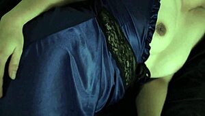 sexy brunette teen in satin miniskirt cleans house then fingers pussy solo on homemade cam