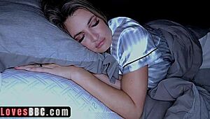 stepdaughter rides monster bbc while stepmom sleeps nearby
