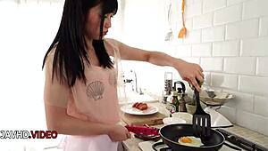 Steamy Asian Maid's Perky Tits in Passionate Fuck