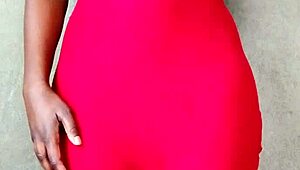 sexy african lady bares huge tits tease