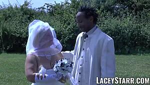LACEY STARR GRANNY BRIDE TAKES BBC POUNDING THEN SWALLOWS THICK FACIAL CUM