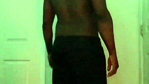 She sways on the balcony, alternating dances with anal catwalk struts.