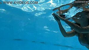 angelica heart's huge tits bounce in steamy pool fuck