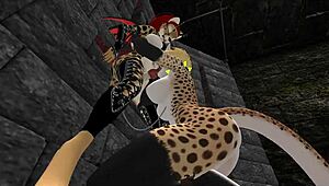 demon hunter shemale fucks furry monster with blowjob action