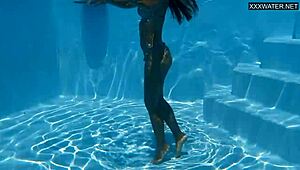 angelica heart's huge tits bounce in steamy pool fuck