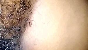 hairy pussy ebony wife fucked hard by huge cock creampie