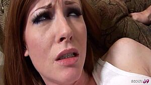 i pound freckled ginger teen's fire bush in casting