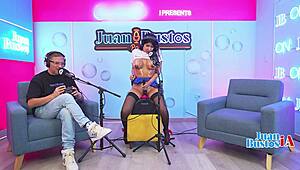 hey check out this busty latina mayaofi squirting on fuck machine then slurping cameraman cum