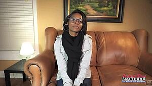 Sylvia Nerdy Brunette Glasses Slams Sloppy Deepthroat Cock Blowjob