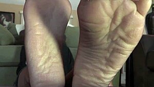 seductive feet tease nonstop jerking in nylon close-up domination