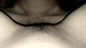 geek girl glasses bent over doggystyle tight shaved pussy creampie
