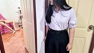 student catches guy jerking on her sofa