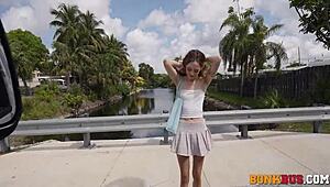 uhm, picked up this cute shy petite blonde pornstar from miami street for car fuck
