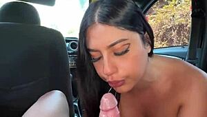 Hot Stepsister Delivers Impressive Outdoor Cum in Mouth Finish