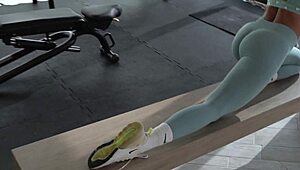 Fit Teen Bubble Butt Fucks Trainer After Gym