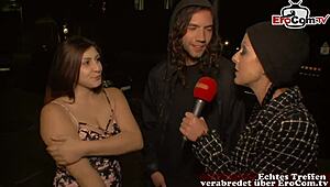 whoa young german teen with big tits flashes seduces strangers on public street casting pickup comic style??