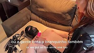 wax play on sub while bbc waits to fuck