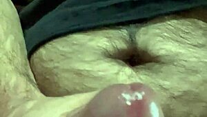 uhh playing with my foreskin n balls jerking load right at camera part 2