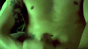 What if stepmom catches me masturbating tattooed solo in her bed?