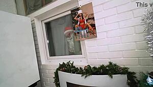 ho ho ho merry xmas bitch santa wrecked monika fox's ass with huge squirt and mouth cum