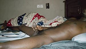 she wakes up horny for early morning solo masturbation fun on her bed