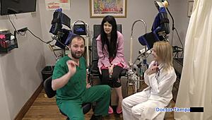 Dr Tampa trains long-haired egyptian student alexandria wu backstage