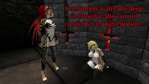 demon hunter shemale fucks furry monster with blowjob action