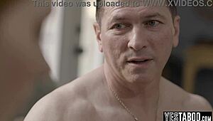 Horny Mature Stud Anal Fucks Petite Blonde Babysitter POV