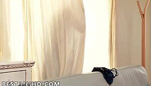 Ameri koshikawa strips nude on cam for intense jav action