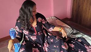 pujaprem gags deep on monster cock, dirty talking housewife throat fucked raw in homemade roleplay