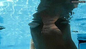 angelica heart's huge tits bounce in steamy pool fuck