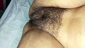 Intensely Licking Hot Desi Indian Bhabhi's Juicy Hairy Pussy Up Close