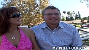 watch me bounce on his thick cock riding to a screaming real orgasm while cuck watches