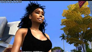 sza's bangin body shines in outdoor interracial casting anal with big black cock.