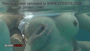 i tease with my big tits before giving suzuna komiya's hot pool blowjob