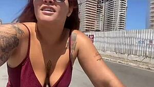 Biking Without Panties Leaves Sweaty Pussy Dripping for Exhibitionist Flash