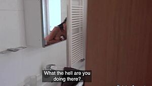 stranded thai babe FACIALED by stranger in public agent cash fuck