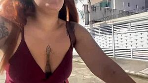 Biking Without Panties Leaves Sweaty Pussy Dripping for Exhibitionist Flash