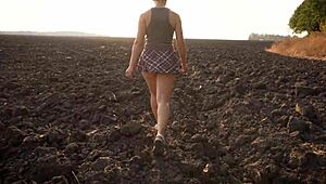 spy cam catches schoolgirl flashing upskirt panties outdoors