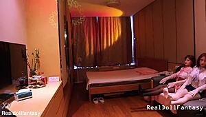 POV first time fucking real sex doll at brothel?