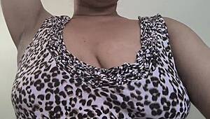 hot brunette flaunts sweaty big tits craving all night sex
